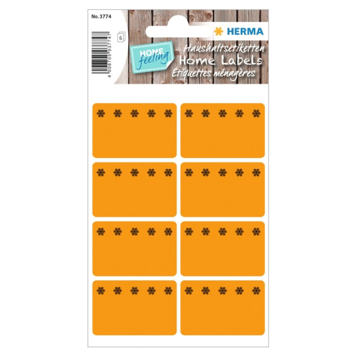 Etiket HERMA 3774 26x40mm diepvries oranje 48stuks