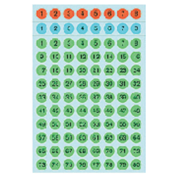 Etiket HERMA 4129 8mm getallen 1-160 kleur assorti 576stuks