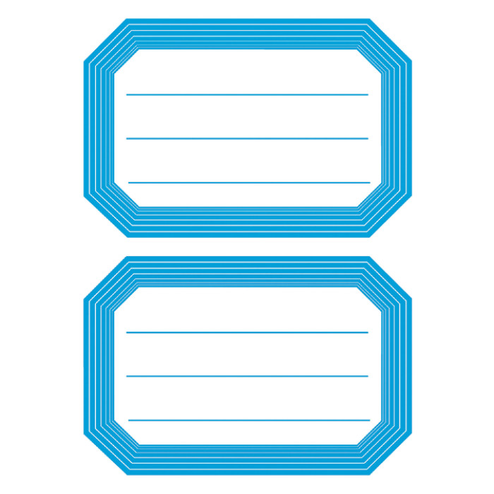 Etiket HERMA 5714 82x55mm schrift blauwe rand 12stuks
