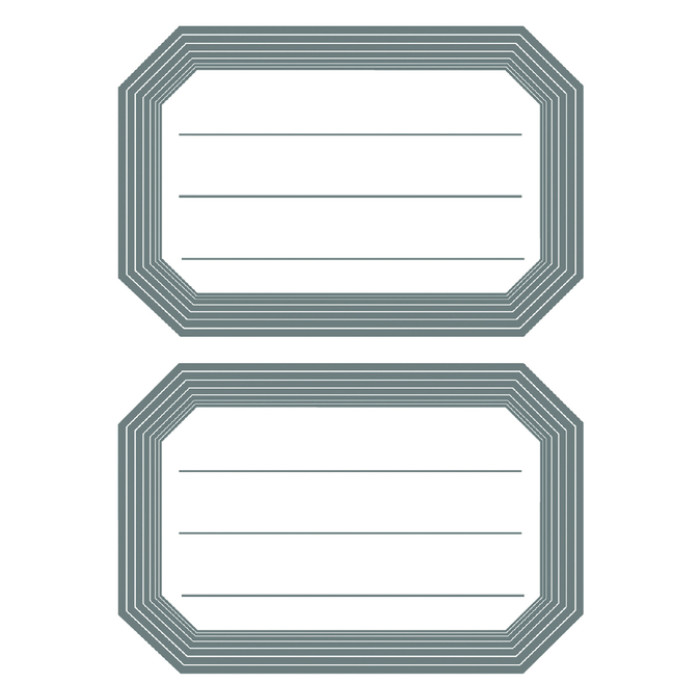 Etiket HERMA 5719 82x55mm schrift grijze rand 12stuks