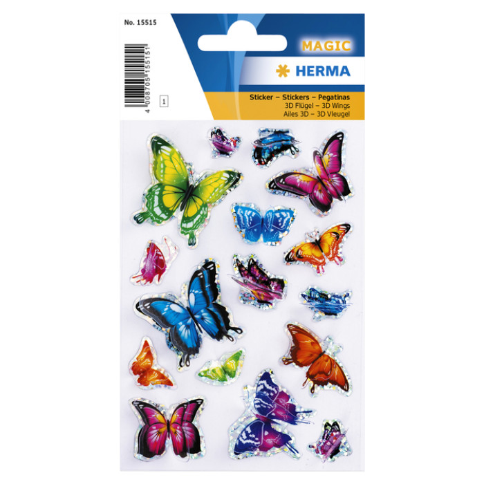Etiket HERMA 15515 vlinder 3D vleugeleffect
