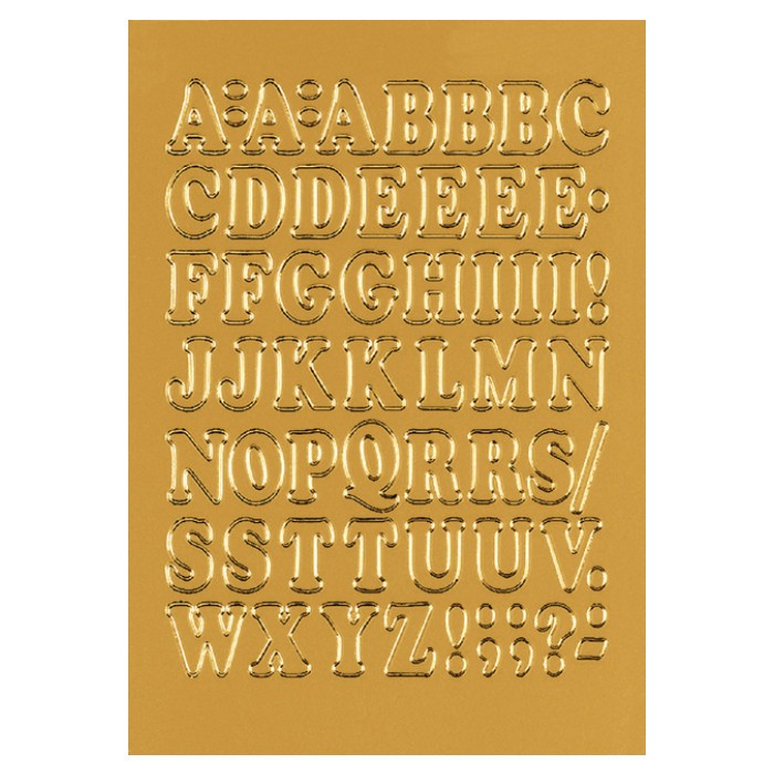 Etiket HERMA 4183 12mm letters A-Z goudfolie 50stuks