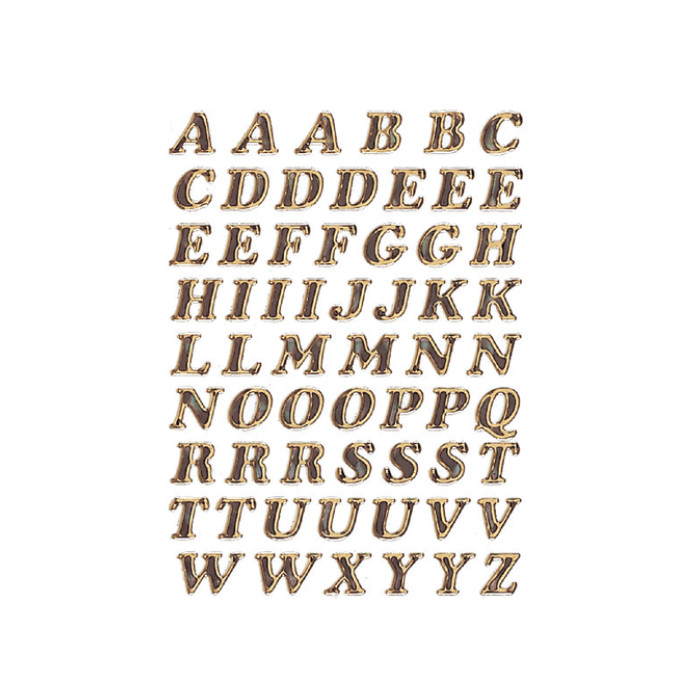 Etiket HERMA 4192 8mm letters A-Z goudfolie 61stuks
