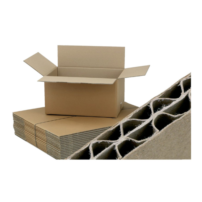 Verzenddoos CleverPack dubbelgolf 486x386x386mm bruin pak à 5 stuks