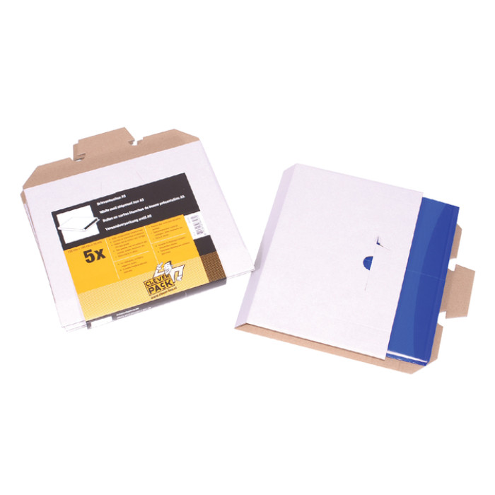 Brievenbusbox CleverPack A5 230x160x26mm karton wit pak à 5 stuks