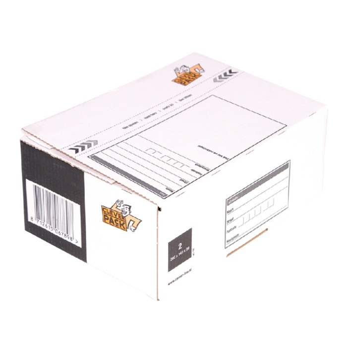 Postpakketbox 2 CleverPack 200x140x80mm wit pak à 25 stuks