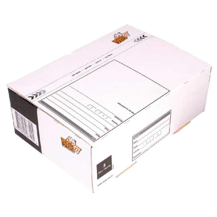 Postpakketbox 3 CleverPack 240x170x80mm wit pak à 25 stuks