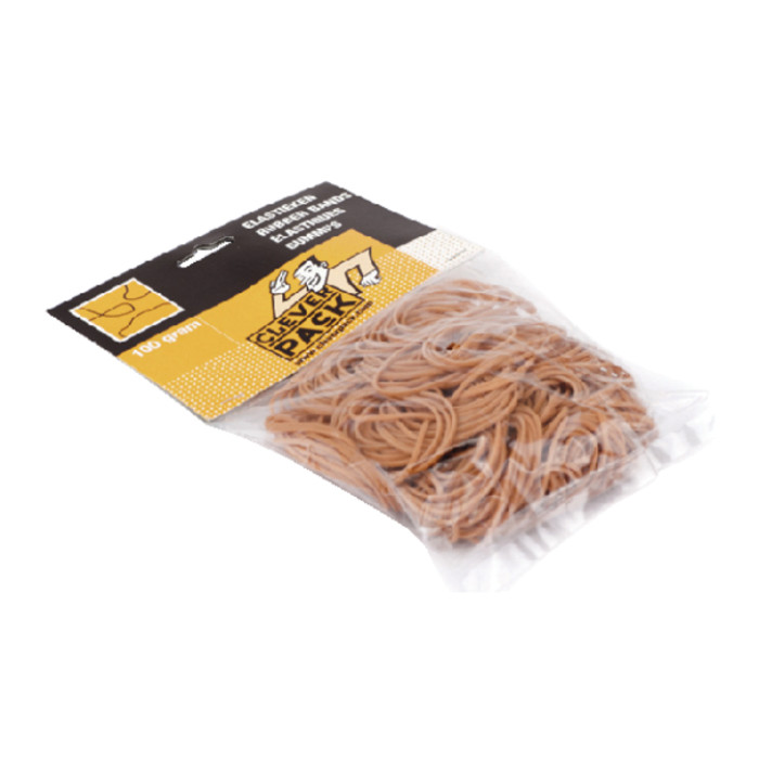 Elastiek CleverPack lang 65mmx1.5mm 250gr bruin