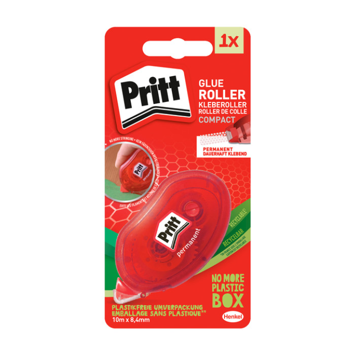 Lijmroller Pritt Compact permanent 10m op blister