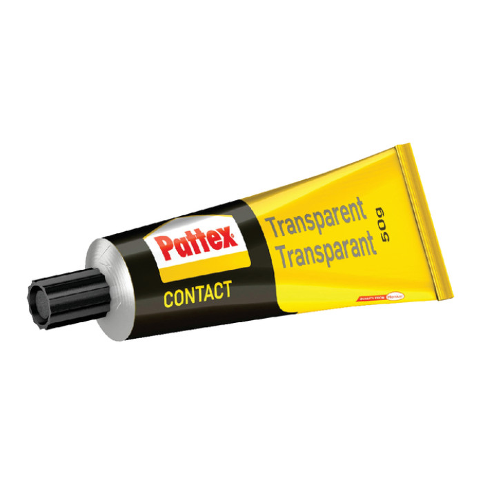 Contactlijm Pattex tube 50 gram op blister transparant