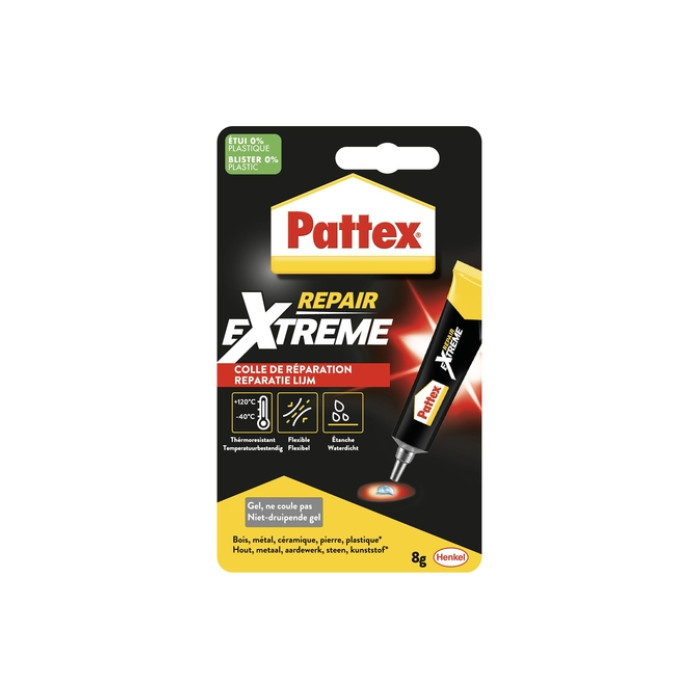 Alleslijm Pattex Repair Extreme tube 8 gram op blister