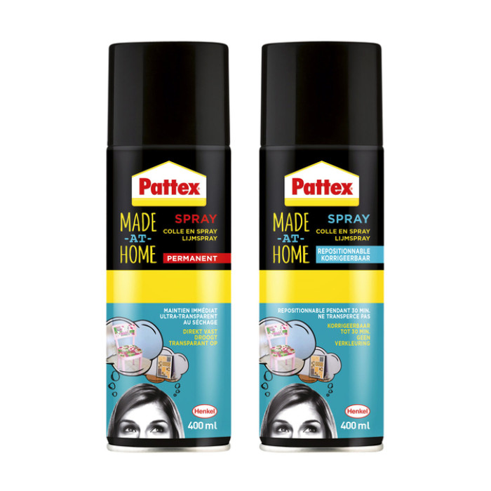 Lijmspray Pattex hobby spuitbus permanent 400ml