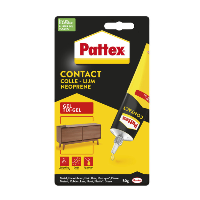 Alleslijm Pattex Tixgel Tube 50 gram op blister