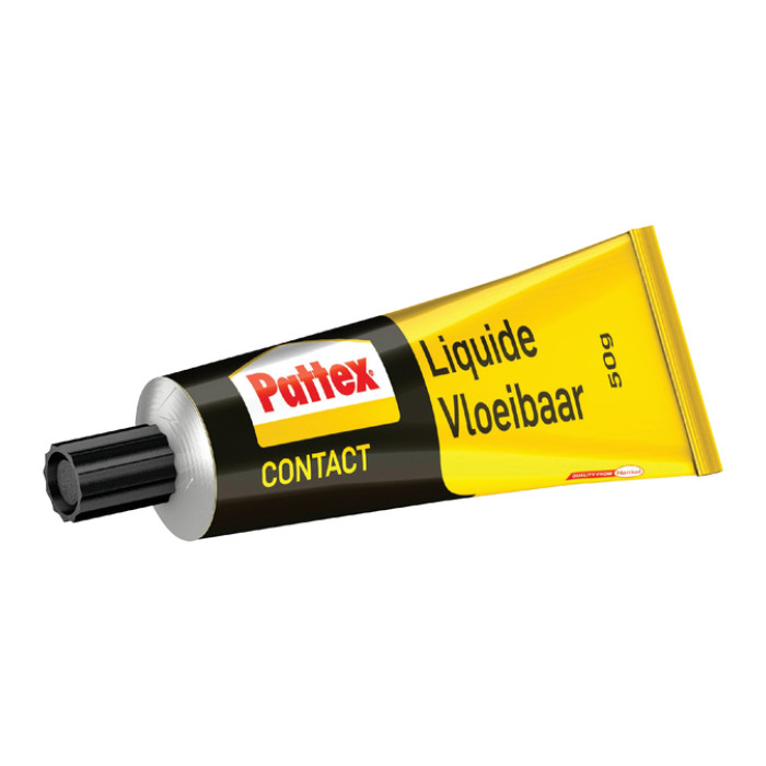 Contactlijm vloeibaar Pattex tube 50 gram op blister