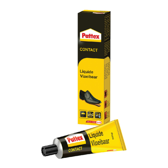 Contactlijm vloeibaar Pattex tube 50 gram op blister