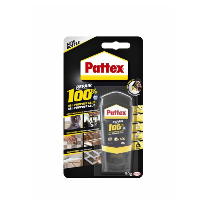 Alleslijm Pattex 100% tube 50 gram op blister