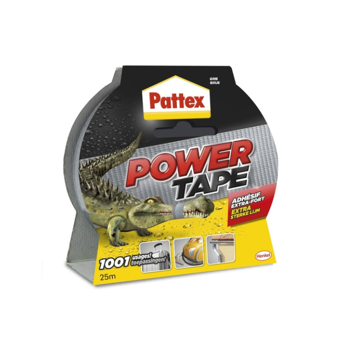 Plakband Pattex Power Tape 50mmx25m grijs