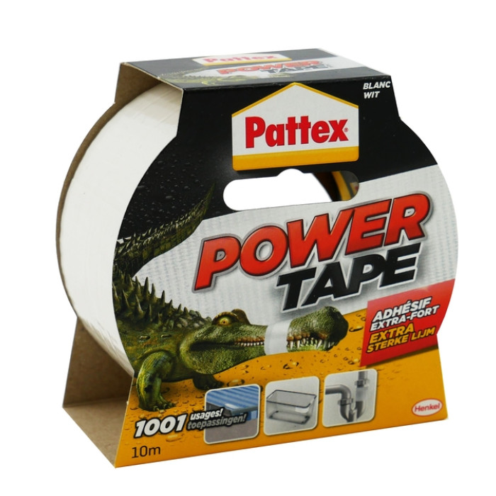 Plakband Pattex Power Tape 50mmx10m wit