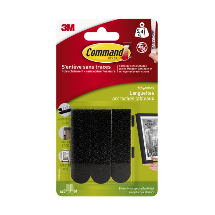 Bevestigingsstrip Command middelgroot klik vast 5,4kg zwart