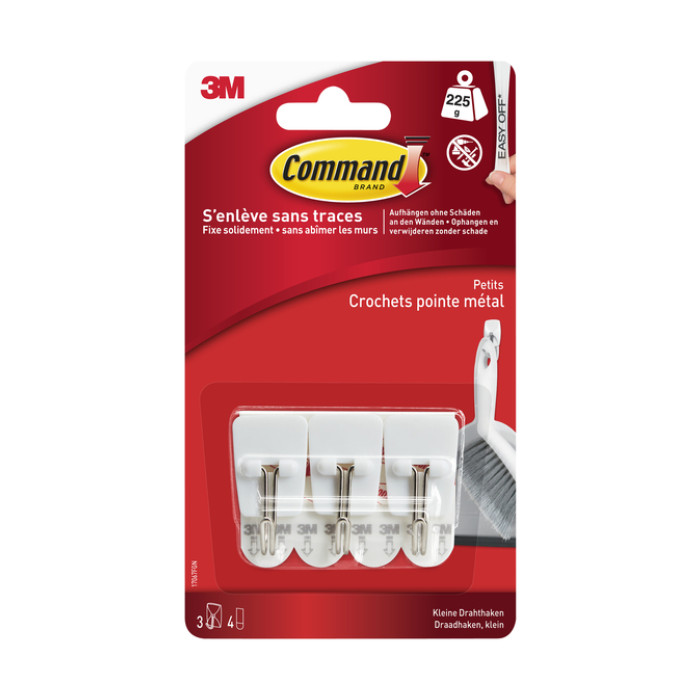 Draadhaak Command incl bevestigingsstrip 3 stuks