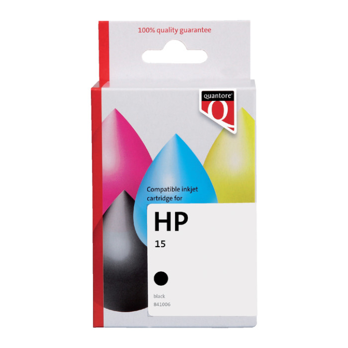 Inktcartridge Quantore alternatief tbv HP C6615D 15 zwart