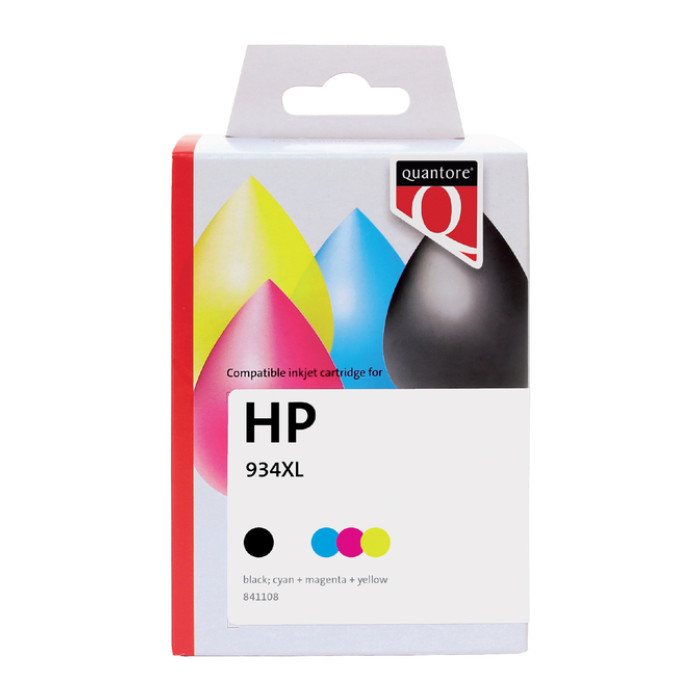 Inktcartridge Quantore alternatief tbv HP X4E14AE 934XL 935XL zwart 3 kleuren
