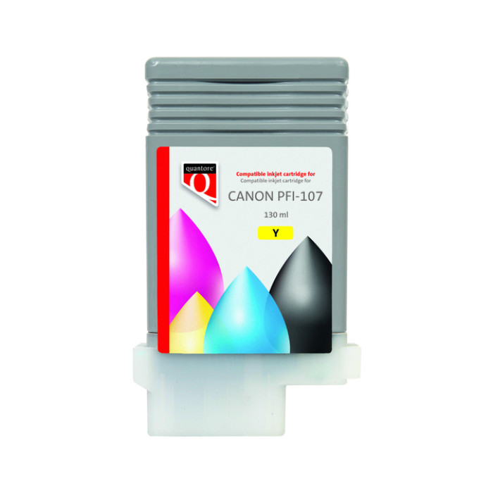 Inktcartridge Quantore alternatief tbv Canon PFI-107 geel