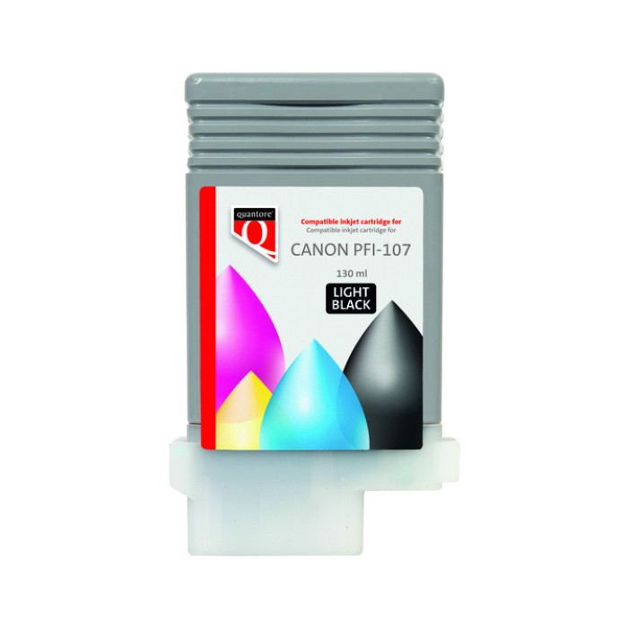 Inktcartridge Quantore alternatief tbv Canon PFI-107 licht zwart