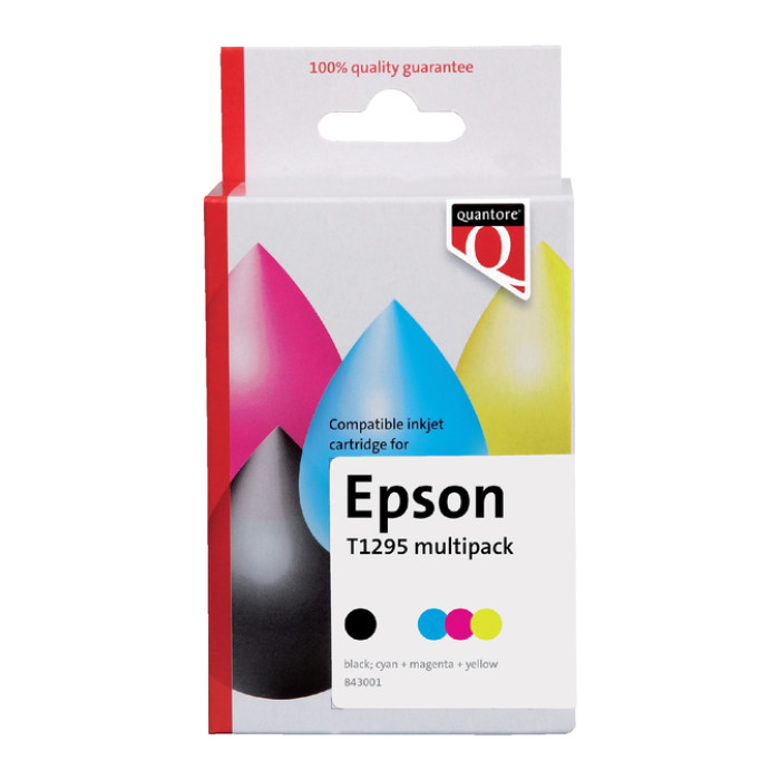 Inktcartridge Quantore alternatief tbv Epson T129545 zwart + 3 kleuren