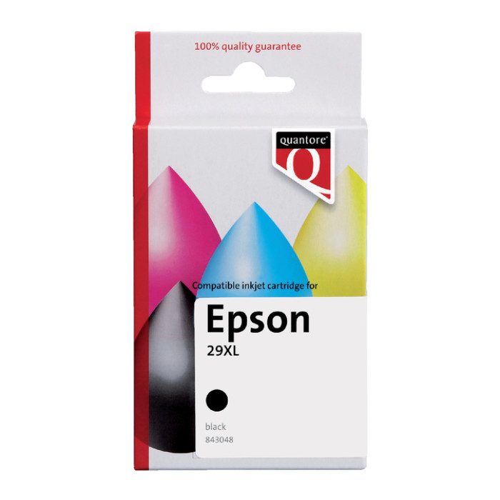 Inktcartridge Quantore alternatief tbv Epson 29XL T299140 zwart