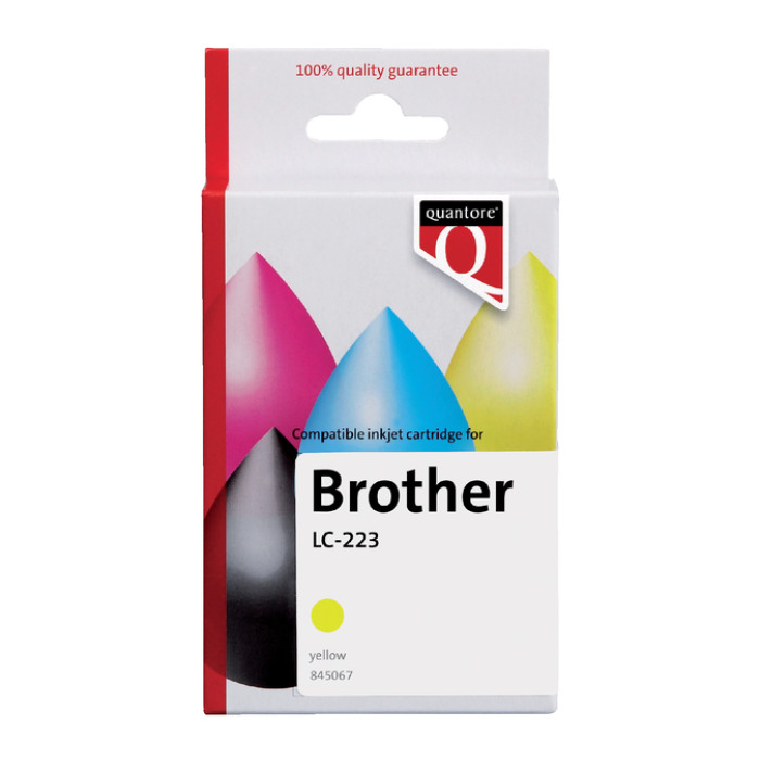 Inktcartridge Quantore alternatief tbv Brother LC-223 geel