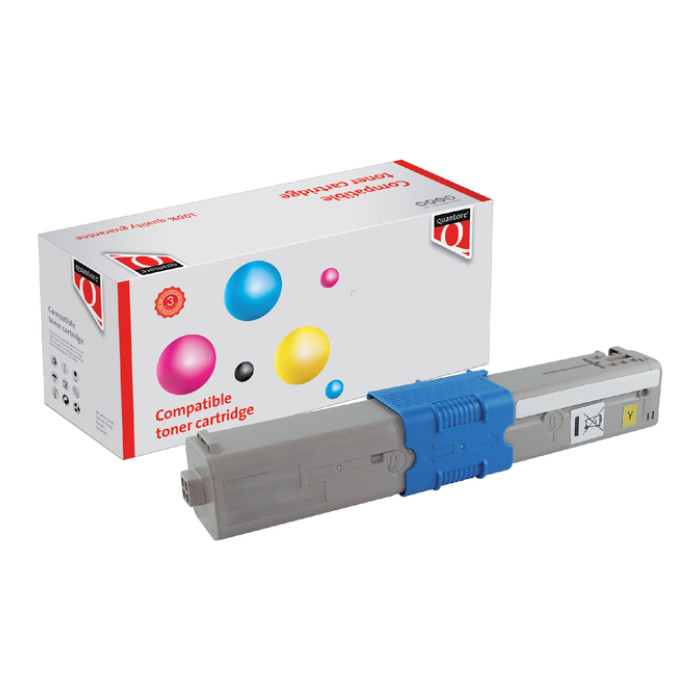 Toner Quantore alternatief tbv Oki 44469704 geel
