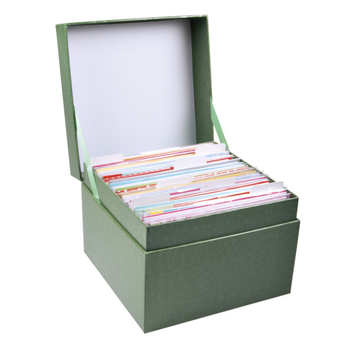 Wenskaartenbox Paperclip diverse thema's 75 kaarten
