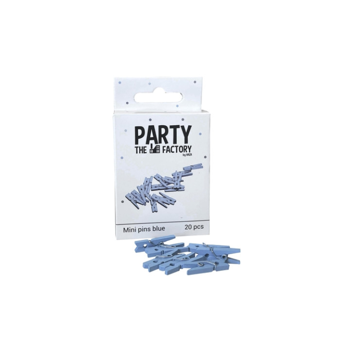 Knijpers Haza mini blauw zak à 20 stuks