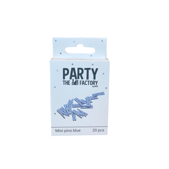 Knijpers Haza mini blauw zak à 20 stuks