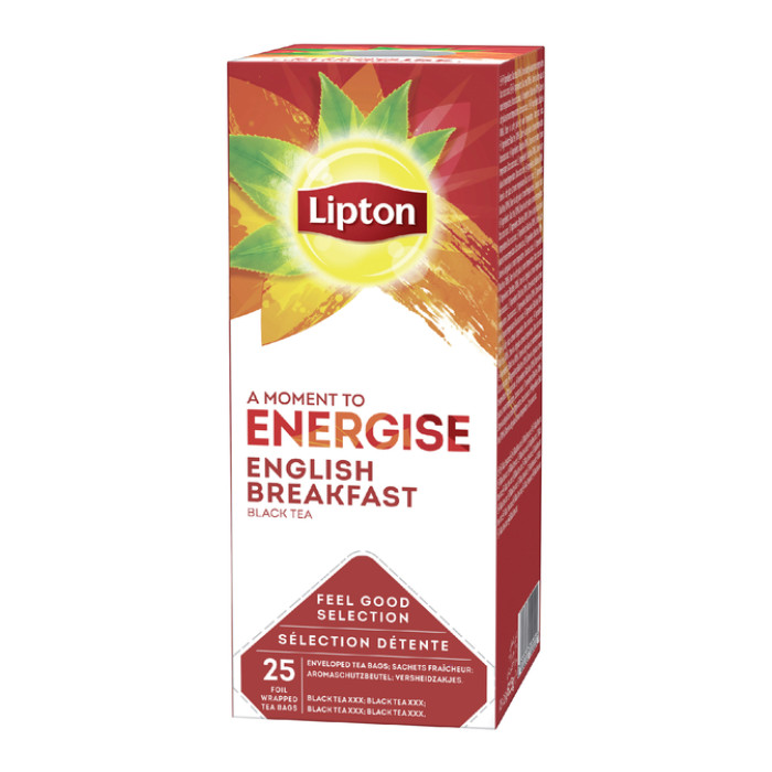 Thee Lipton Energise English breakfast 25x1.5gr