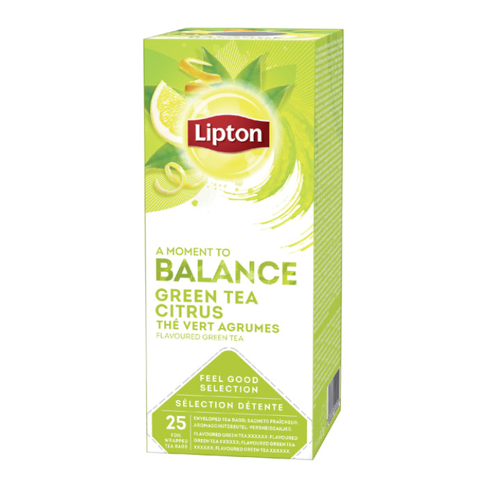 Thee Lipton Balance green tea citrus 25x1.5gr