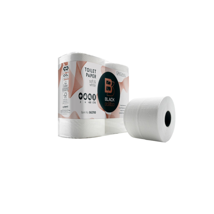 Toiletpapier BlackSatino CT10 Original 2-laags 4x400 vel wit 062700