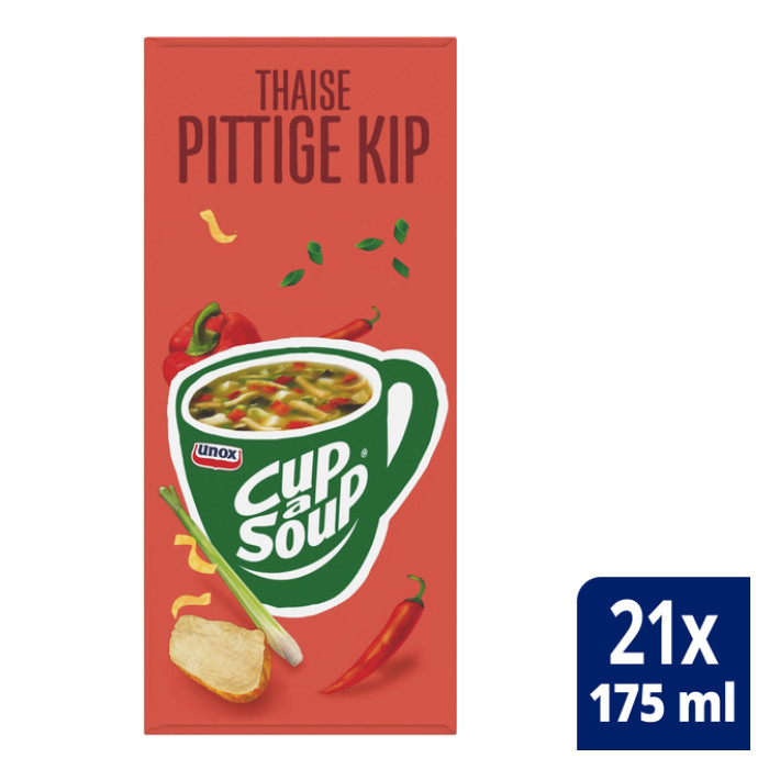 Cup-a-Soup Unox Thaise pittige kip 21x175ml