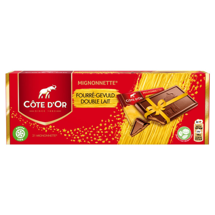 Chocolade Cote d'Or mignonnette Double Lait 21x10 gram