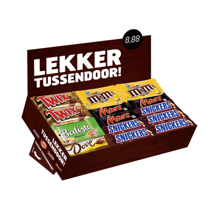 Snoep verzameldoos Mars Snickers Twix M&M Balisto Dove