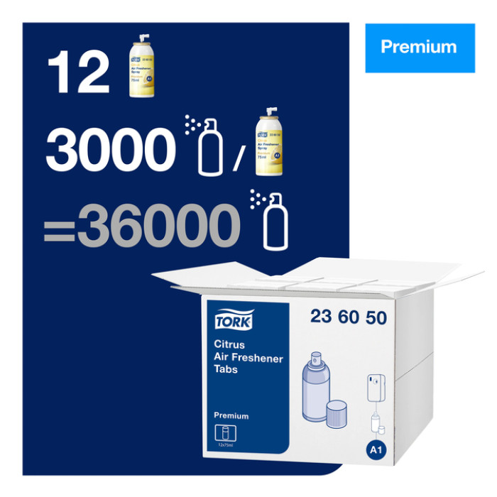 Luchtverfrisser Tork A1 Premium spray citrus 236050