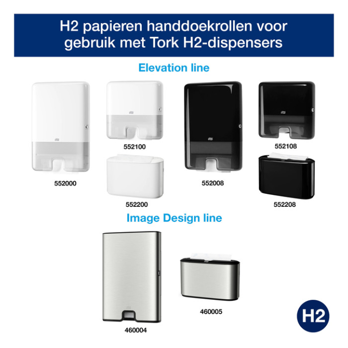 Handdoek Tork H2 Xpress Premium multifold 2-laags 212x340mm 21x100 vel wit 100297