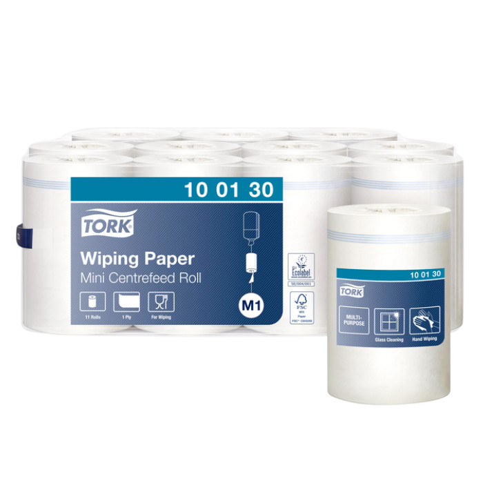 Poetspapier Tork M1 Advanced 1-laags 120m wit 100130