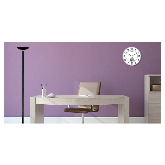 Wandklok Unilux Tempus Ø 30.5cm lichtgrijs/wit