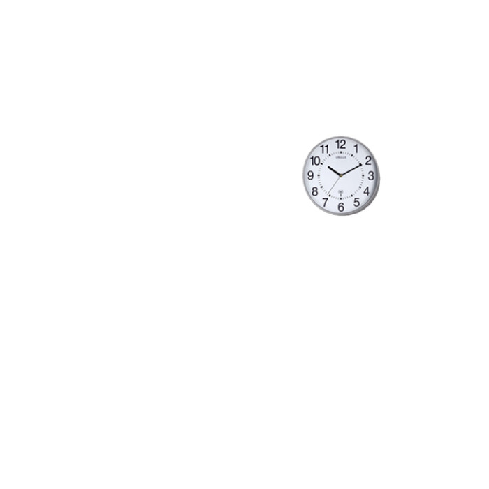 Wandklok Unilux Maxi radio controlled Ø 37.5cm lichtgrijs/wit