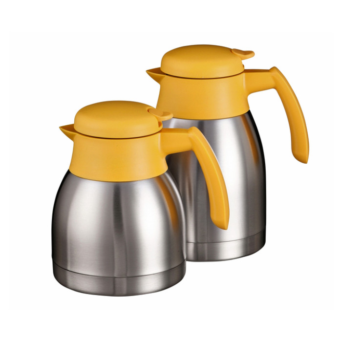 Thermoskan Bravilor dubbelwandig 1.5 liter RVS geel
