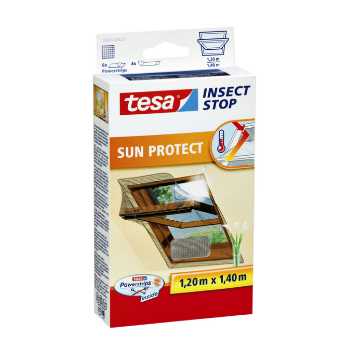 Insectenhor tesa® Insect Stop Klittenband voor dakramen 1,2x1,4m antraciet