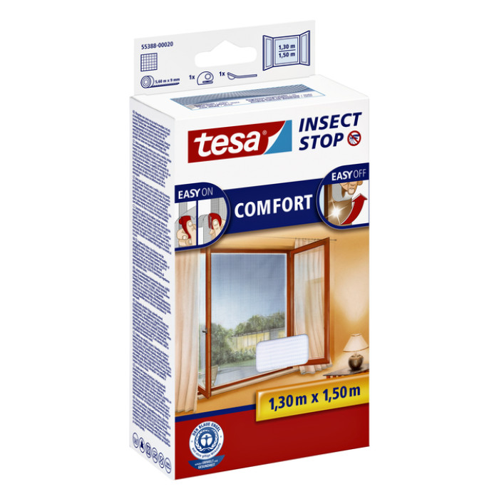 Insectenhor tesa® Insect Stop COMFORT raam 1,3x1,5m wit