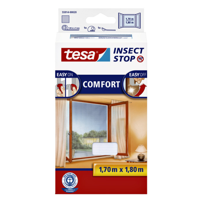 Insectenhor tesa® Insect Stop COMFORT raam 1,7x1,8m wit